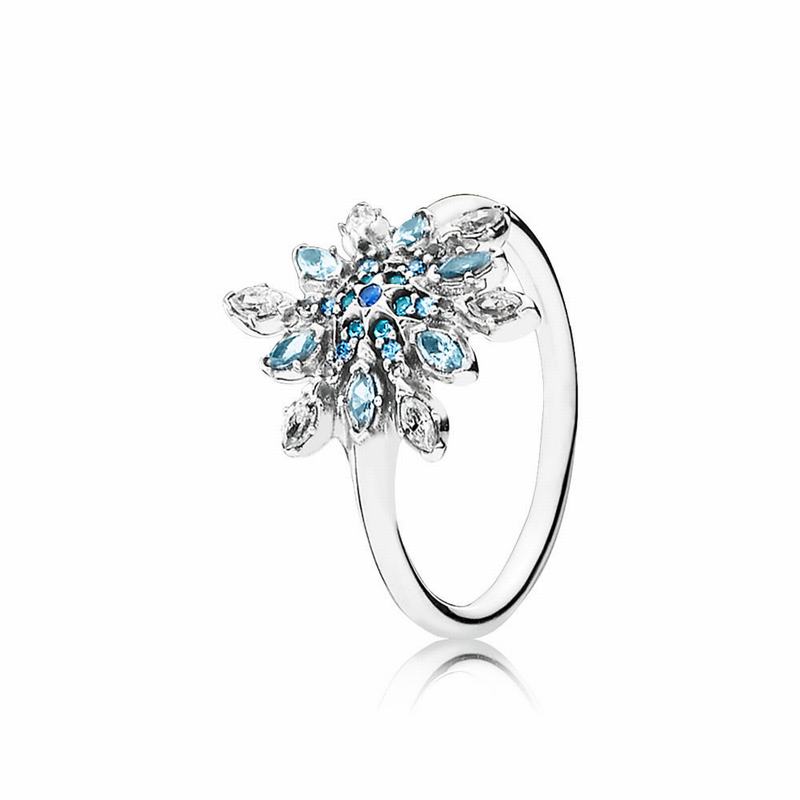 Pandora Crystalized Snowflake Stackable Ring Silver Egypt IY0385127